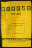 Wysong-Wysong B-Roll Series Plate roll Parts List & Instructions 1976-B-Roll-01